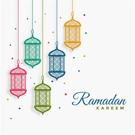 Decorative Hanging Lanterns Ramadan Kareem Background Download Free