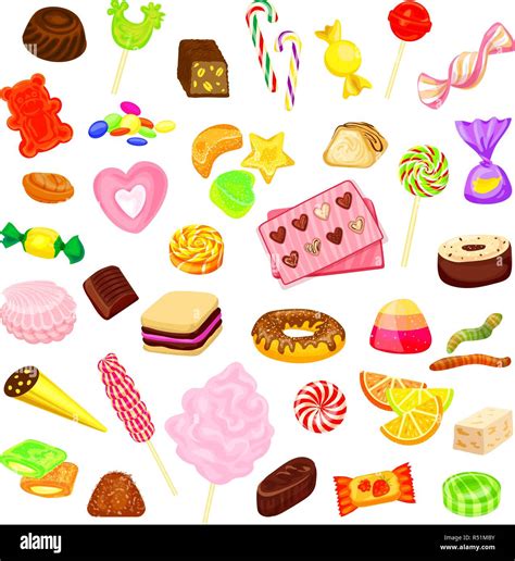 Candy Icon Set Cartoon Set Of Candy Vector Icons For Web Design Stock