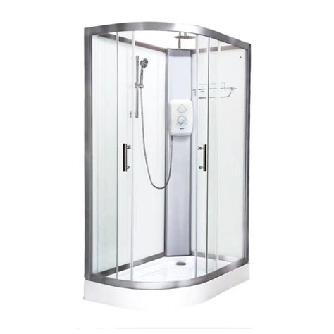 Vidalux Pure Electric 1200mm Shower Cabin Right Hand White Standard 9