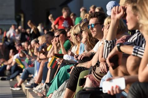 People In Vilnius Old Town Editorial Stock Photo Image Of Outdoor