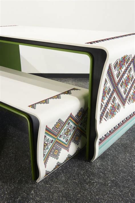 Embroidered Corian Furniture In Ukrainian Traditions Digsdigs