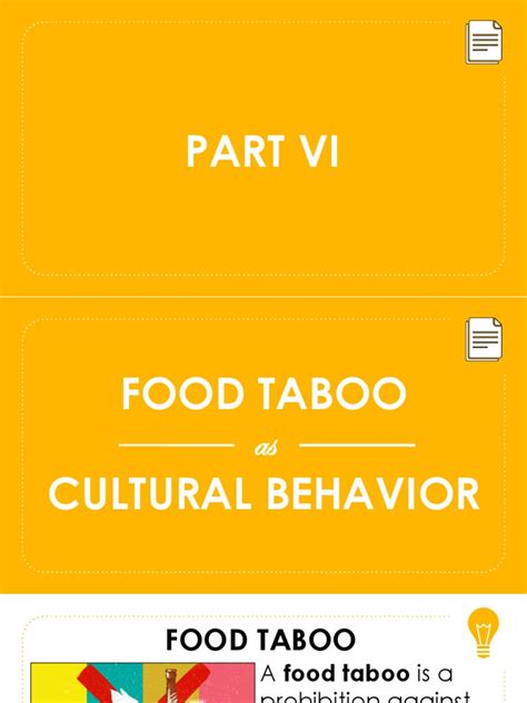 Food Taboo As A Cultural Behavior Pdf Food And Drink Eating