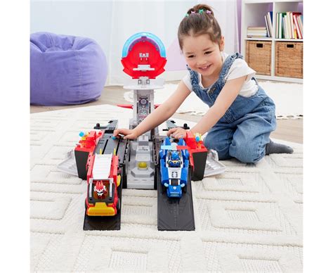 Paw Patrol The Mighty Movie Aircraft Carrier Hq With Chase Action