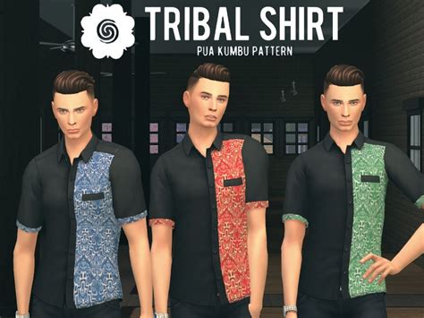The Sims Resource Tribal Shirt Ea Recolor