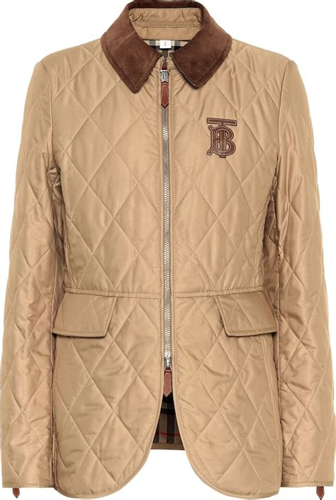 Burberry London England Leather Trimmed Quilted Jacket Luxed