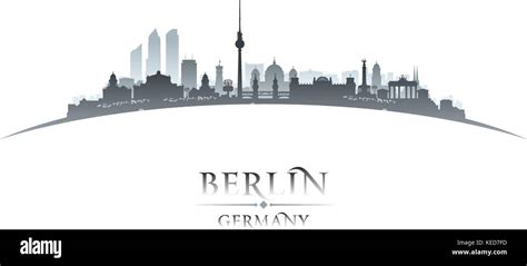 Berlin Germany City Skyline Silhouette Vector Illustration Stock