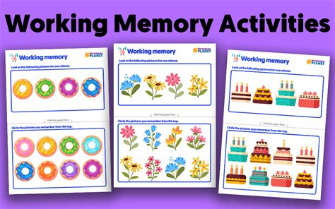 Printable Working Memory Activities Adults