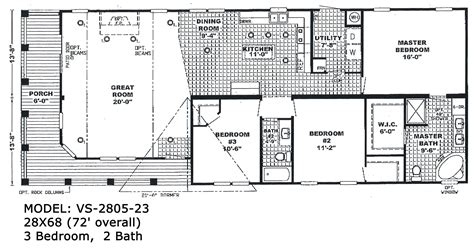3 Bedroom Double Wide Mobile Home Plans Ruivadelow