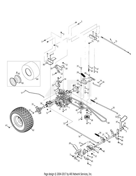 Troy Bilt Wq Kp Super Bronco Parts Diagram For Drive Rear Wheels