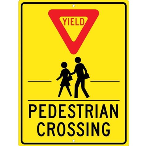 Yield Pedestrian Crossing Sign Tm170k
