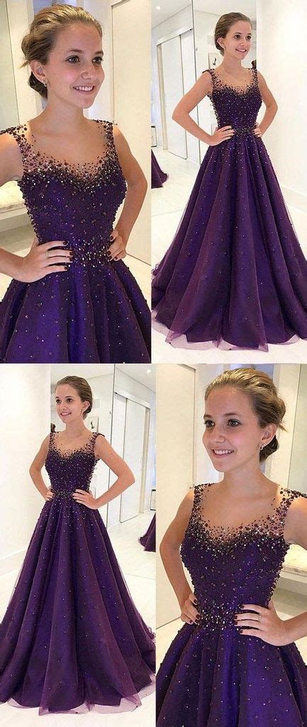 Purple Prom Dress Ball Gown Evening Dressbirthday Party Gown