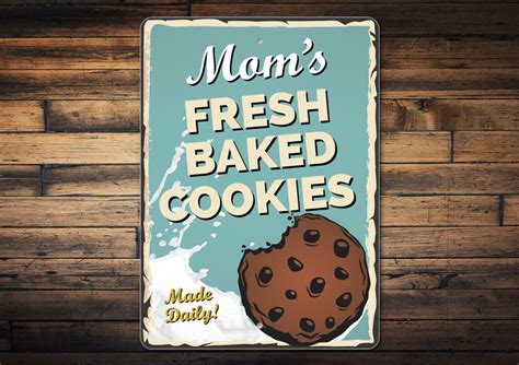 Fresh Baked Cookie Sign Cookie Sign Baking Kitchen Decor Etsy