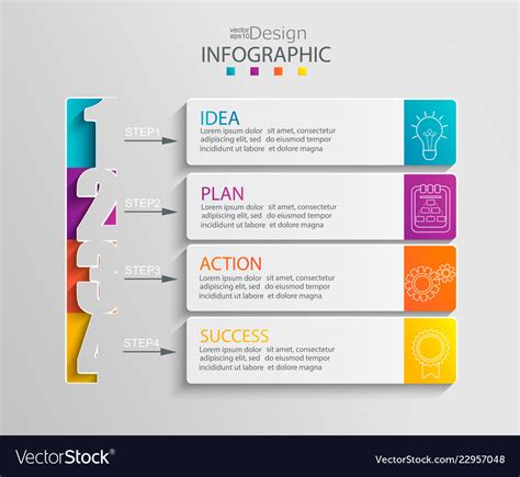 Paper Infographic Template With 4 Options Vector Image