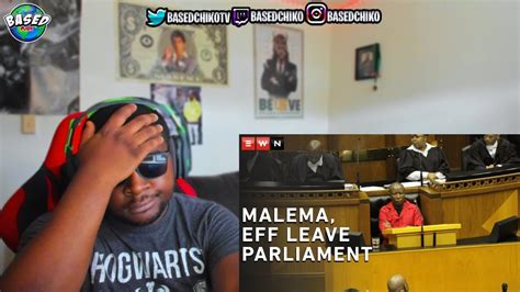 Julius Malema Leaves Parliament After Heated Debate Reaction Youtube
