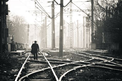 Old Man On Train Tracks Dystalgia Aurel Manea Photography And Visuals