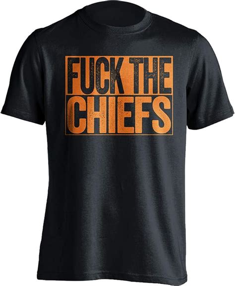Fuck The Chiefs Funny Smack Talk Shirt Blue And Orange Version Uncensored Box Design