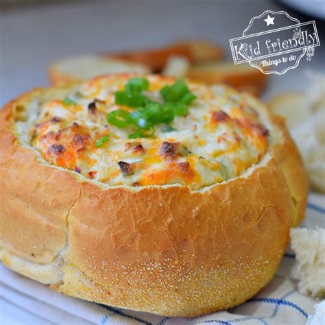 Hot Crab Dip Baked In A Bread Bowl Kid Friendly Things To Do