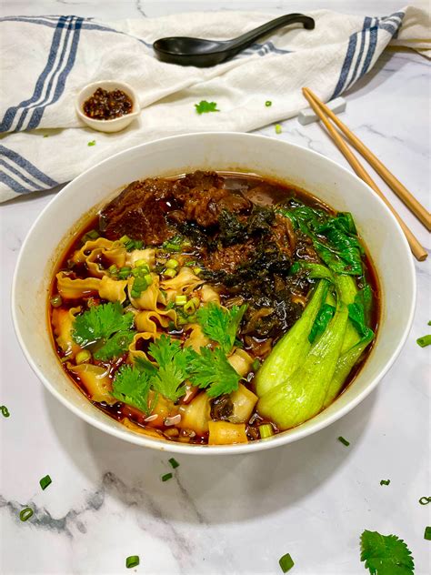 Easy Authentic Taiwanese Braised Beef Noodle Soup The Savory Chopstick