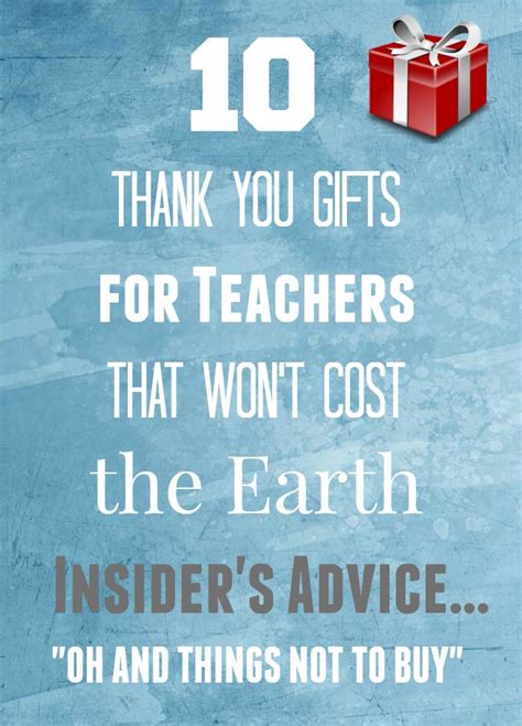Browse thank you gifts for male teachers, female teachers from students. 10 Thank you Gifts for Teachers that won't cost the Earth