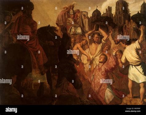 The Martyrdom Of St Stephen Stock Photo Alamy