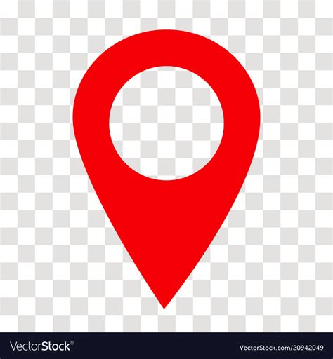 Location Pin Icon On Transparent Royalty Free Vector Image