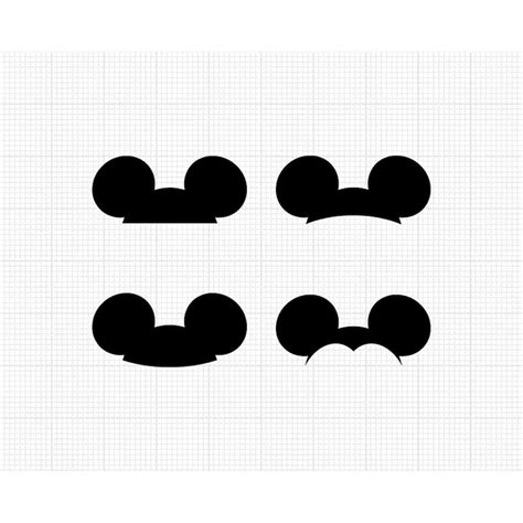 Mickey Mouse Ears Head Svg And Png Formats Cut Cricut Si Inspire