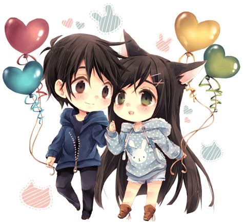 Chibi Couple Anime Lover Cute Anime Kawaii Couple Romantic Boy Girl