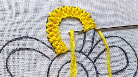Super Easy Flower Embroiderybraid Stitch Flower Embroidery Design