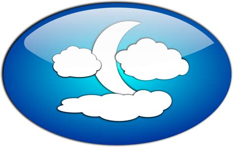 Free Clip Art Clouds And The Moon By Inky2010