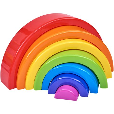 Spark Create Imagine 7 Piece Rainbow Stacker Building Toy