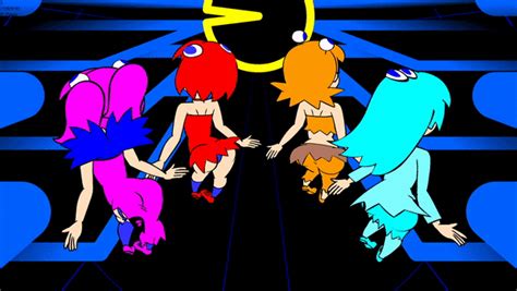 Rule 34 4girls Animated Ass Blinky Blinky Pac Man Blue Hair Blush