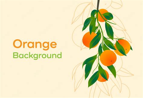Premium Vector Orange Fruit Background Design