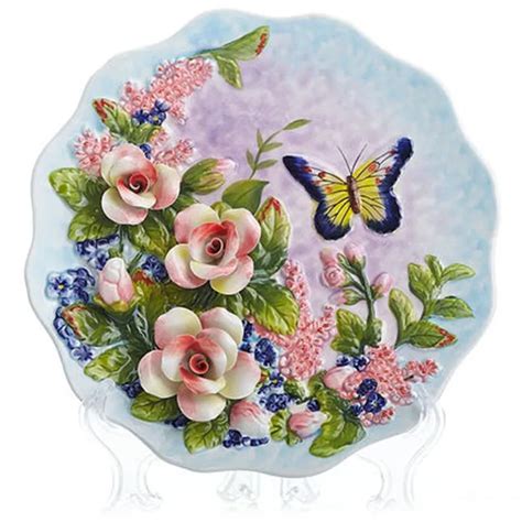 New Creative Handmade Painted Emboss Butterfly Flower Decorative