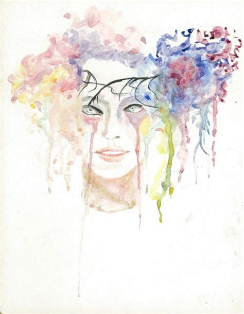 Original Abstract Watercolor Painting Female By WiredByChris 65 00