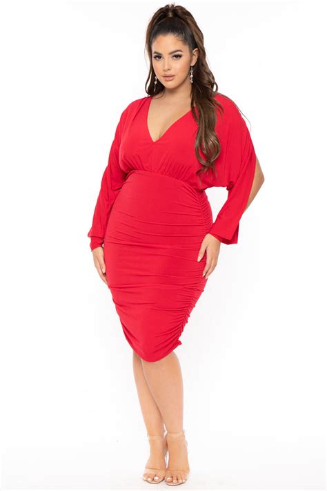 Plus Size Victoria Dress Red Curvy Sense