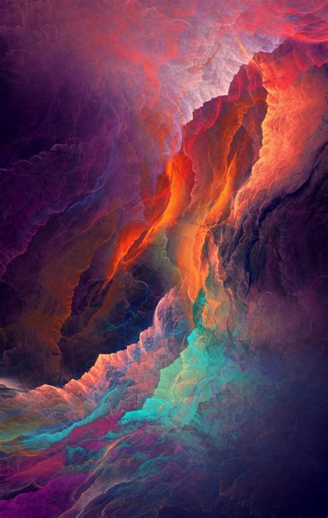 Download 1080x2340 Colorful Paint Cloud Wallpapers For