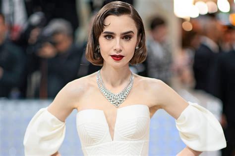 lily collins 2023 met gala gown by vera wang says karl