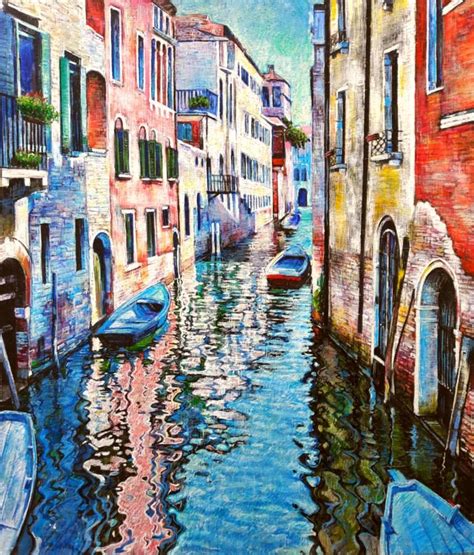 Silent Waters Painting Venice Painting Architecture Painting