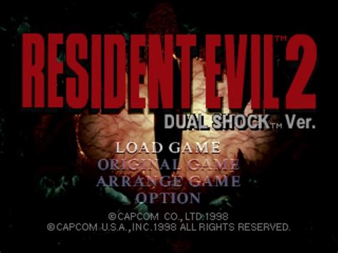Resident Evil 2 Dual Shock Cd1 U Iso