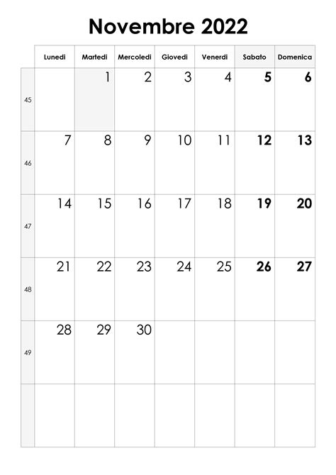 Calendario Novembre 2022 Calendariosu