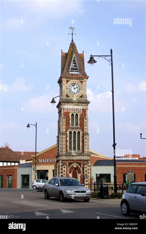 The Jubilee Clock Tower High Street Newmarket Suffolk England Uk