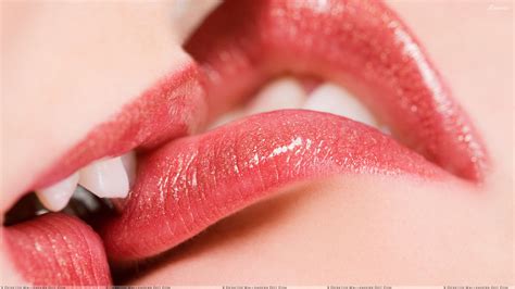 Kissing Glossy Red Lips Closeup Kissing Lips To Lips HD Wallpaper Backgrounds