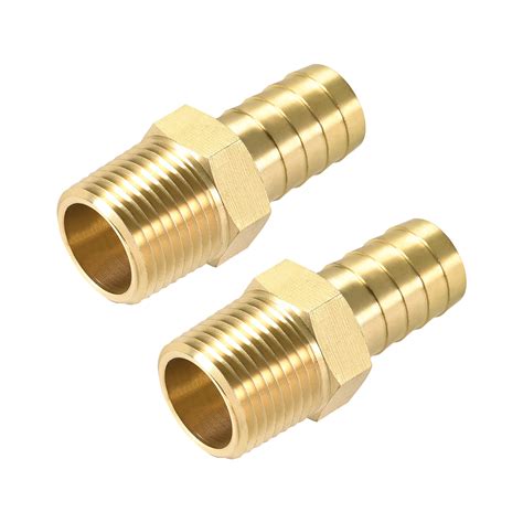 Brass Barb Hose Fitting Connector Adapter 58inch Barbed X 12 Npt Male