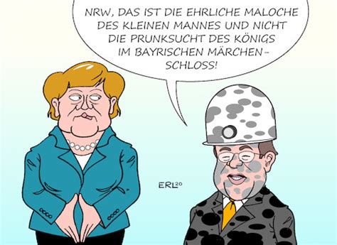 Seperti gambar tangan yang di besarkan atau gambar kepala yang besar namun dengan tubuh kecil dan masih banyak lagi. Merkel bei Laschet By Erl | Politics Cartoon | TOONPOOL