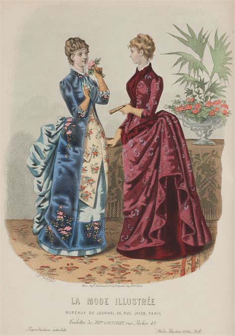 La Mode Illustrée 1884 Fashion Plates Edwardian Fashion Historical