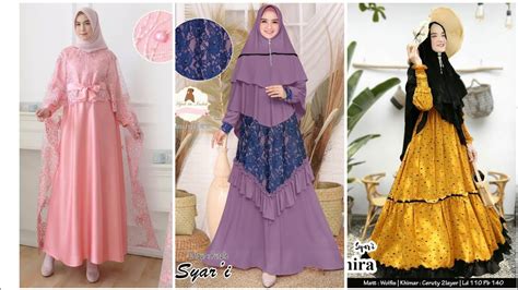 Ilustrasi model baju gamis lebaran. Model Baju Gamis Lebaran 2020 Terbaru - YouTube