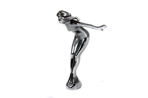 Speed Nymph Car Mascot A Good Pre War Radiator Mascot In The Form Of A Diving Female Figure By A