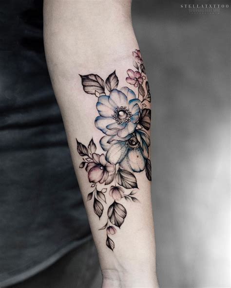 50 Sweet Summer Colorful Flower Tattoo Designs Colorful Flower
