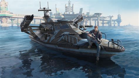 Rico Rodriguez And His Motorboat Wallpaper From Just Cause 3