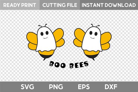 Boo Bees Svg Funny Svg Cut File Png By Acelea Thehungryjpeg Com My